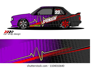 Race car livery graphic vector designs. abstract background for vehicle vinyl wrap