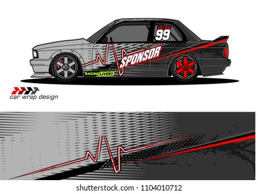 Race car livery graphic vector designs. abstract background for vehicle vinyl wrap