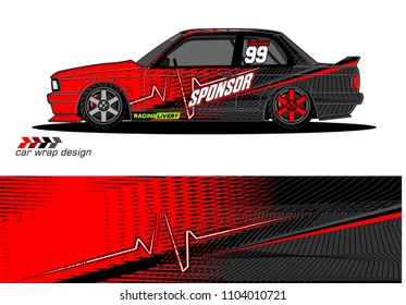 Race car livery graphic vector designs. abstract background for vehicle vinyl wrap