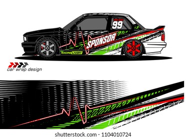 Race car livery graphic vector designs. abstract background for vehicle vinyl wrap