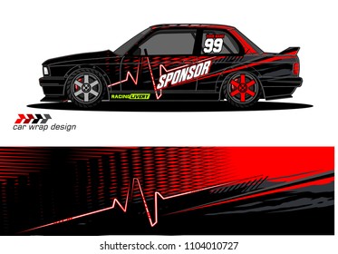 Race car livery graphic vector designs. abstract background for vehicle vinyl wrap
