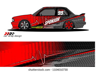 Race car livery graphic vector designs. abstract background for vehicle vinyl wrap