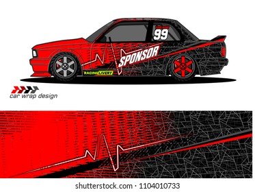 Race car livery graphic vector designs. abstract background for vehicle vinyl wrap