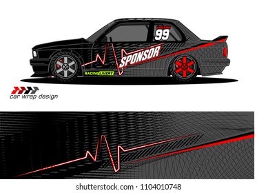 Race car livery graphic vector designs. abstract background for vehicle vinyl wrap