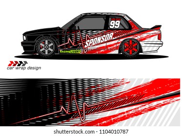 Race car livery graphic vector designs. abstract background for vehicle vinyl wrap