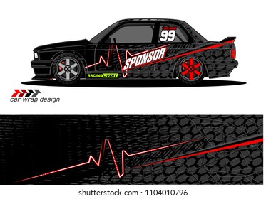 Race car livery graphic vector designs. abstract background for vehicle vinyl wrap