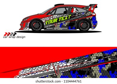 Race car livery graphic vector designs. abstract background for vehicle vinyl wrap