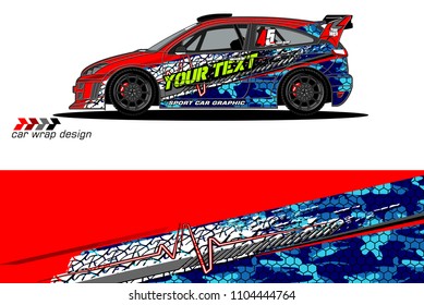 Race car livery graphic vector designs. abstract background for vehicle vinyl wrap