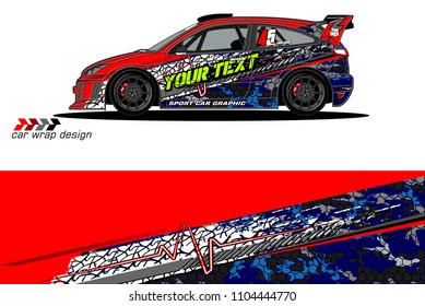 Race car livery graphic vector designs. abstract background for vehicle vinyl wrap