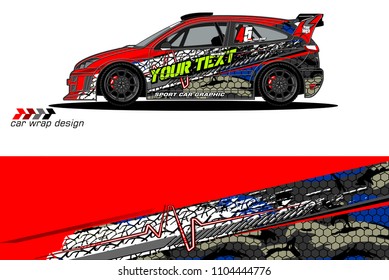 Race car livery graphic vector designs. abstract background for vehicle vinyl wrap