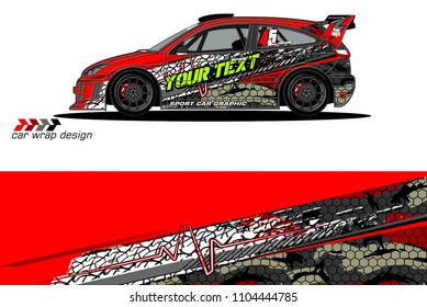 Race car livery graphic vector designs. abstract background for vehicle vinyl wrap