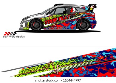 Race car livery graphic vector designs. abstract background for vehicle vinyl wrap
