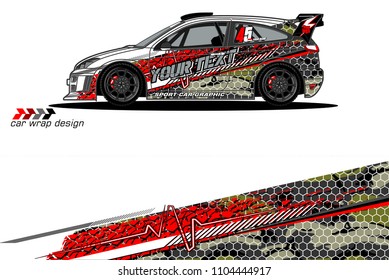 Race car livery graphic vector designs. abstract background for vehicle vinyl wrap