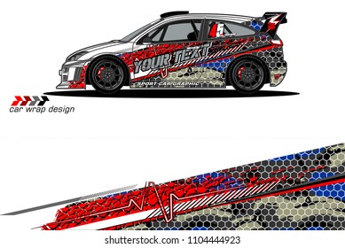 Race car livery graphic vector designs. abstract background for vehicle vinyl wrap