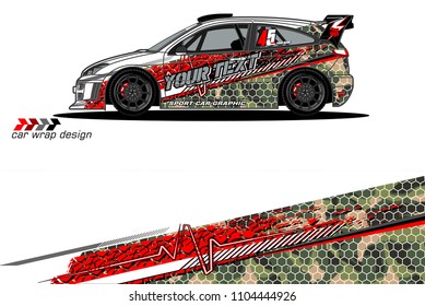 Race car livery graphic vector designs. abstract background for vehicle vinyl wrap