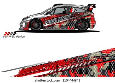 Race car livery graphic vector designs. abstract background for vehicle vinyl wrap