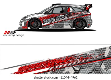 Race car livery graphic vector designs. abstract background for vehicle vinyl wrap