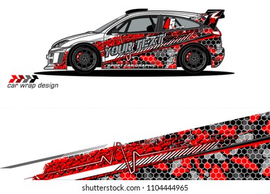 Race car livery graphic vector designs. abstract background for vehicle vinyl wrap
