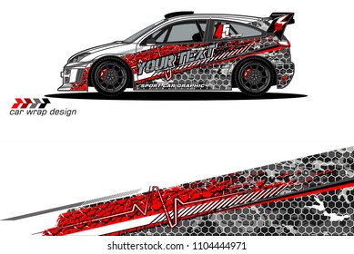 Race car livery graphic vector designs. abstract background for vehicle vinyl wrap