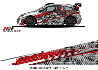 Race car livery graphic vector designs. abstract background for vehicle vinyl wrap