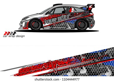 Race car livery graphic vector designs. abstract background for vehicle vinyl wrap
