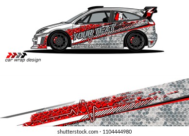 Race car livery graphic vector designs. abstract background for vehicle vinyl wrap