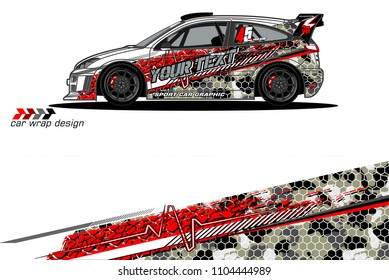 Race car livery graphic vector designs. abstract background for vehicle vinyl wrap