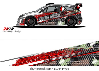 Race car livery graphic vector designs. abstract background for vehicle vinyl wrap