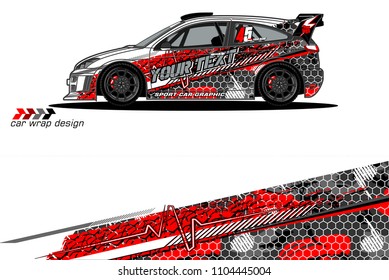 Race car livery graphic vector designs. abstract background for vehicle vinyl wrap