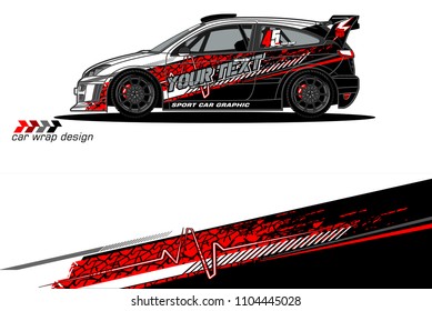 Race car livery graphic vector designs. abstract background for vehicle vinyl wrap