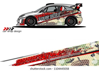 Race car livery graphic vector designs. abstract background for vehicle vinyl wrap