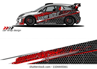 Race car livery graphic vector designs. abstract background for vehicle vinyl wrap