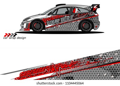 Race car livery graphic vector designs. abstract background for vehicle vinyl wrap