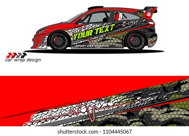 Race car livery graphic vector designs. abstract background for vehicle vinyl wrap