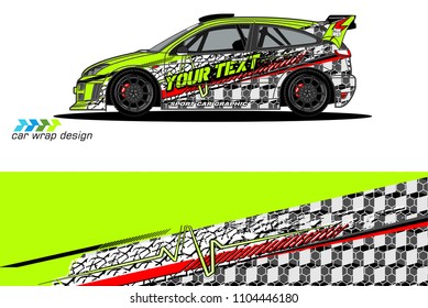 Race car livery graphic vector designs. abstract background for vehicle vinyl wrap