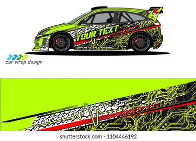 Race car livery graphic vector designs. abstract background for vehicle vinyl wrap