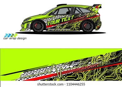 Race car livery graphic vector designs. abstract background for vehicle vinyl wrap