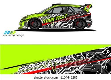Race car livery graphic vector designs. abstract background for vehicle vinyl wrap
