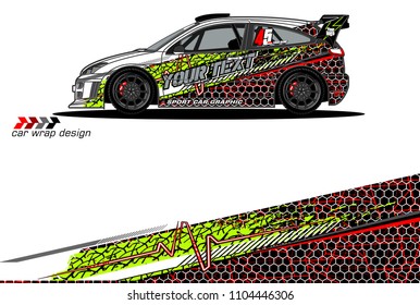 Race car livery graphic vector designs. abstract background for vehicle vinyl wrap