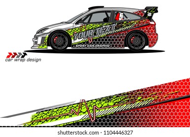 Race car livery graphic vector designs. abstract background for vehicle vinyl wrap