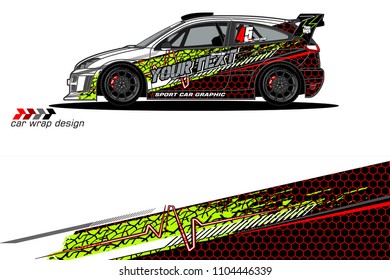Race car livery graphic vector designs. abstract background for vehicle vinyl wrap