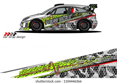 Race car livery graphic vector designs. abstract background for vehicle vinyl wrap