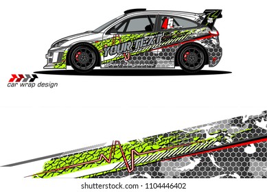 Race car livery graphic vector designs. abstract background for vehicle vinyl wrap