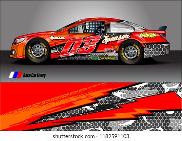 race car livery Graphic vector. abstract racing shape design for vehicle vinyl wrap background 