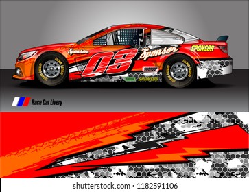 race car livery Graphic vector. abstract racing shape design for vehicle vinyl wrap background 