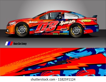 race car livery Graphic vector. abstract racing shape design for vehicle vinyl wrap background 