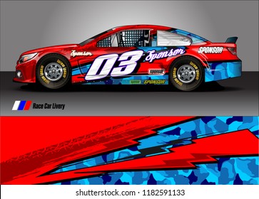 race car livery Graphic vector. abstract racing shape design for vehicle vinyl wrap background 