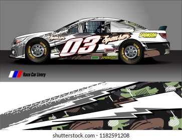 race car livery Graphic vector. abstract racing shape design for vehicle vinyl wrap background 