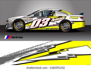 race car livery Graphic vector. abstract racing shape design for vehicle vinyl wrap background 