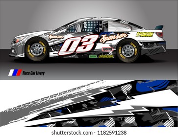 race car livery Graphic vector. abstract racing shape design for vehicle vinyl wrap background 